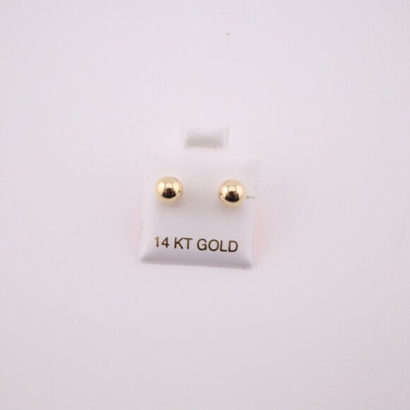Timeless Women's 14k Gold Classic Ball Stud Petite Earrings Fashion Jewelry ** - Picture 4 of 12